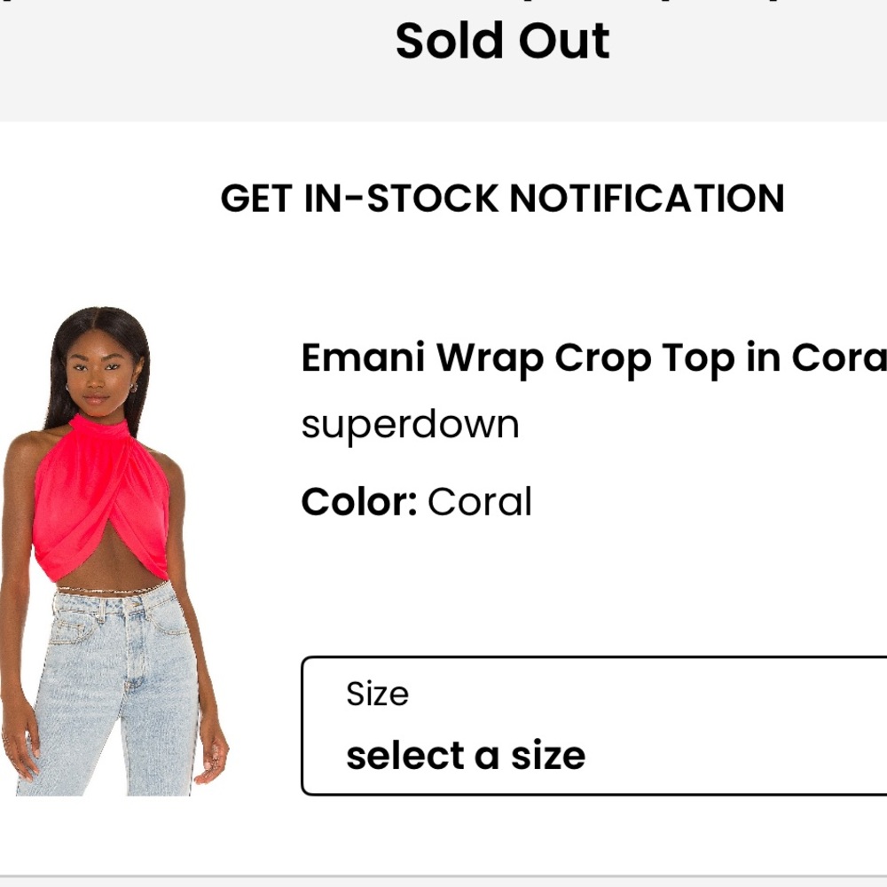 Superdown Emani Wrap Crop Top in Bright Pink